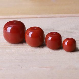 四川南红玛瑙苹果珠鼓珠对珠文玩配饰单珠桶珠算盘珠金刚星月菩提