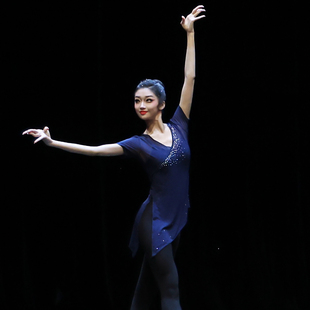 古典舞演出服女飘逸中国舞纱衣练功服艺考基训舞蹈服装 上衣形体服