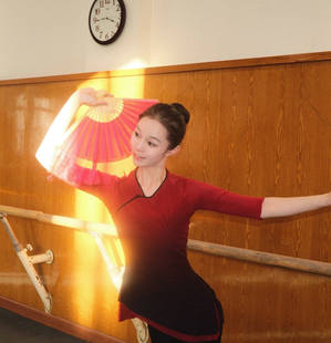 古典舞身韵胶州舞蹈纱衣练功服女成人女形体网纱舞蹈服装练功上衣