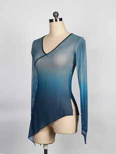 舞依艺库古典舞蹈服装 女上衣飘逸练功服身韵艺考基训演出纱衣加钻