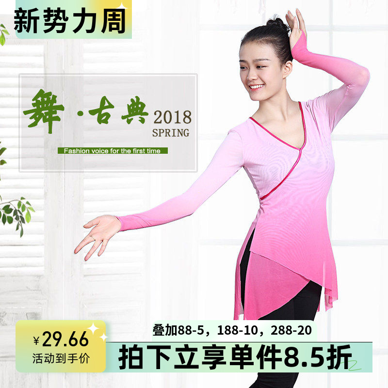 古典舞练功服成人形体网纱身韵