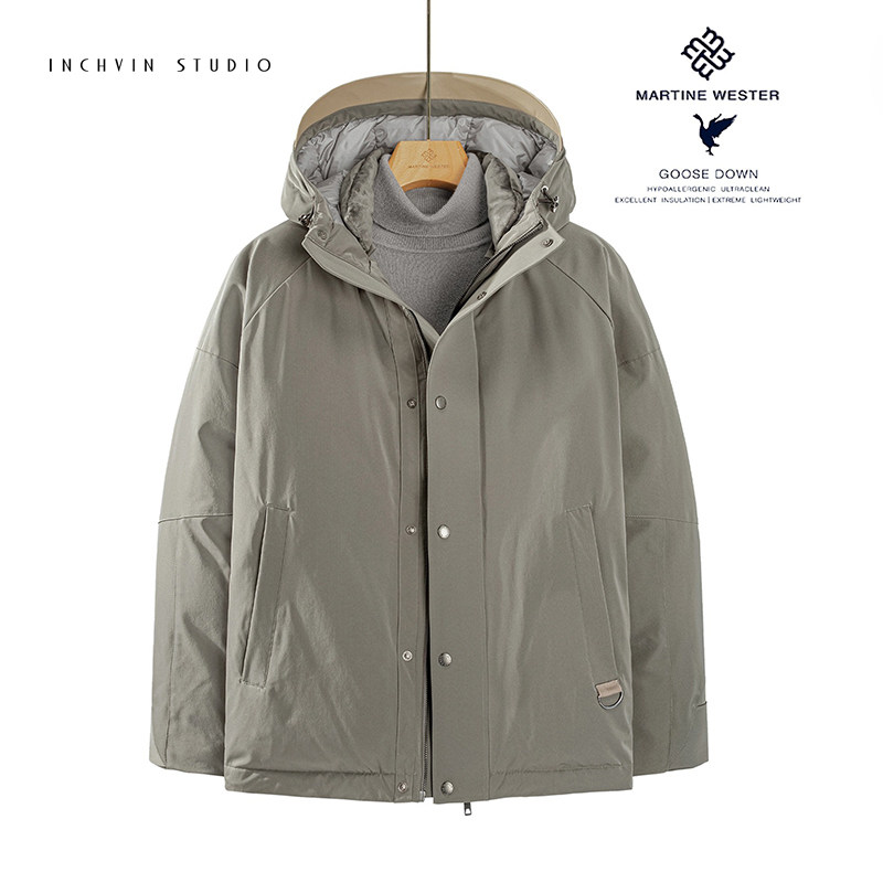 北欧质感面料牛皮帽沿连帽90厚充安心鹅绒男士鹅绒服男外套羽绒衣,男装,羽绒服,淘宝优惠券,粉丝福利购,淘宝优惠卷