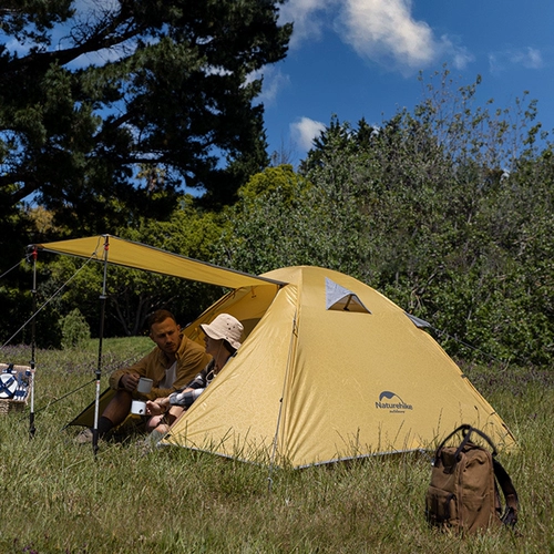 Naturehike Mo 2 Три или четыре алюминиевых тела с двойным воздействием открытого экспозиционного лагеря палатки дождь антигультравиолетовой семейный парк