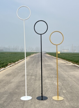 婚庆铁艺架子棒棒糖路引道具摆件黑色圆圈路引户外婚礼现场布置