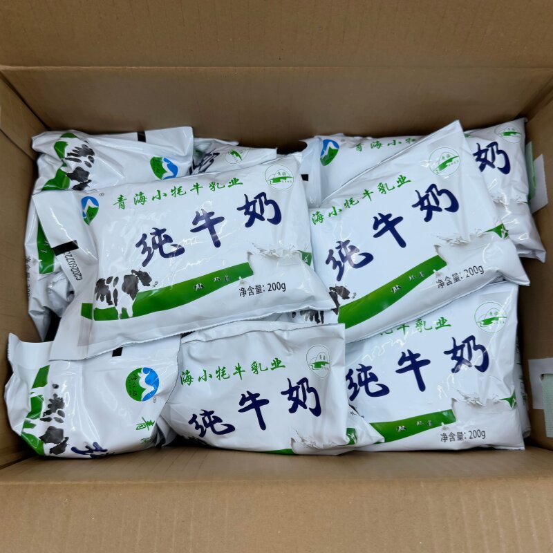 小牦牛纯牛奶全脂早餐儿童奶青海网红牛奶纯牛奶 200g/16袋包邮