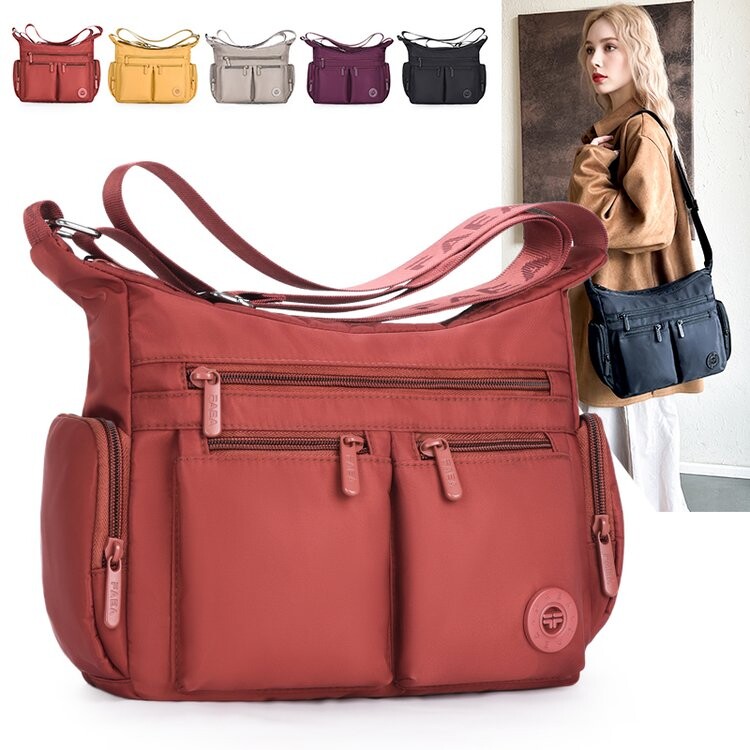 2026新款大容量斜挎包轻便布包中年妈妈包多层单肩包旅游小清新包