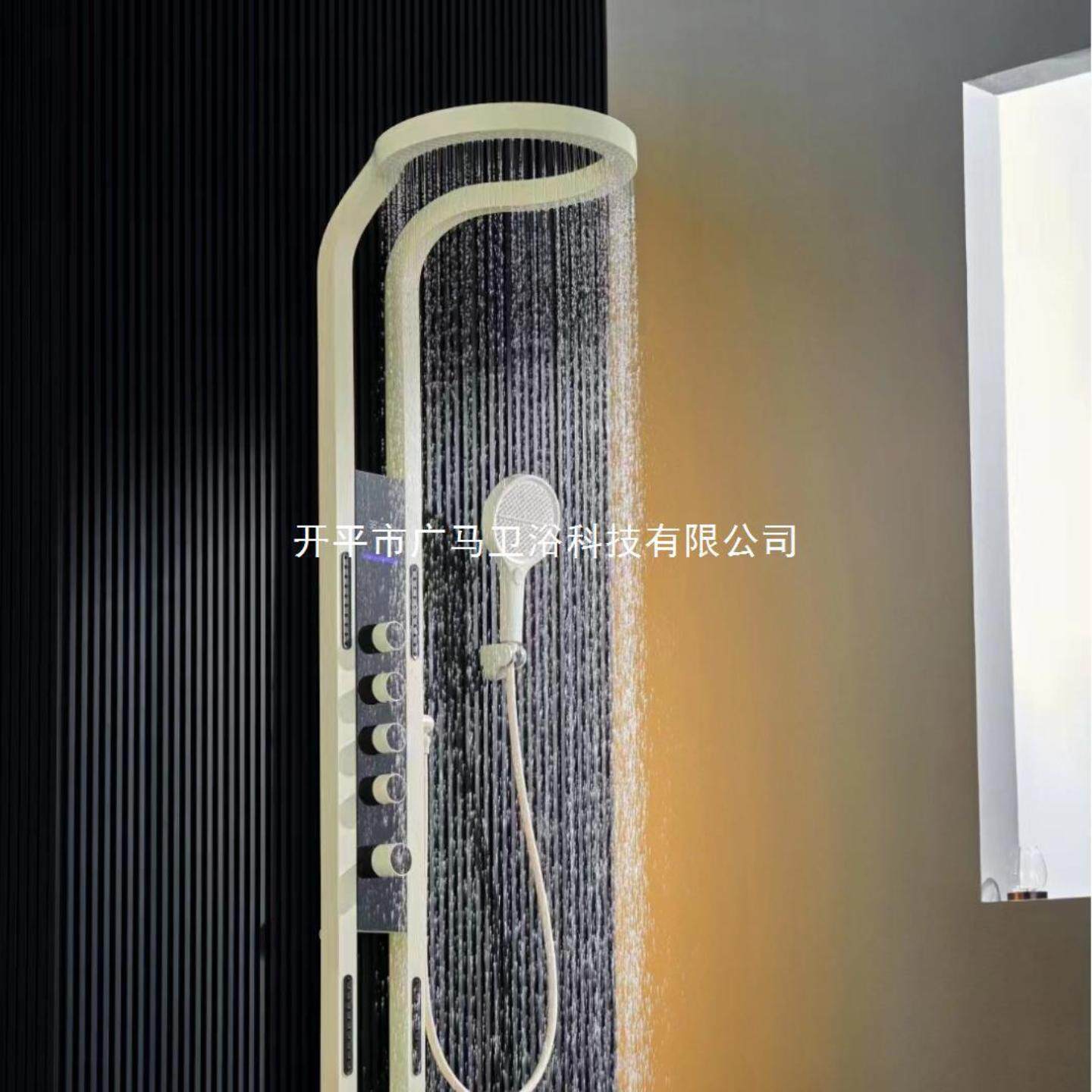 全套瀑布出水一体式花洒套装家用浴室增压新中式淋浴花洒龙头