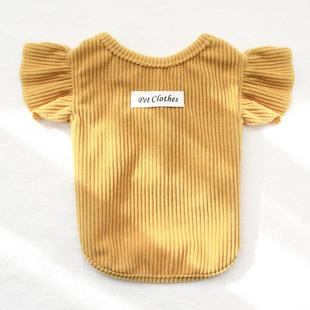 毛衣打底衫 针织荷叶袖 比熊泰迪中小型犬猫防掉毛工厂 宠物春季 新款