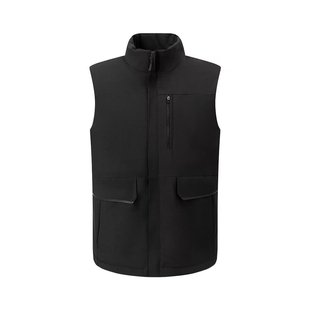 羽绒棉马甲定制工作服logo印字超市派克服马甲工装加绒厚冬季马夹