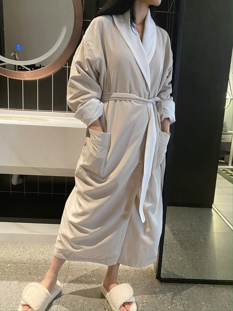女W酒店五星级双层加绒浴袍睡袍图片