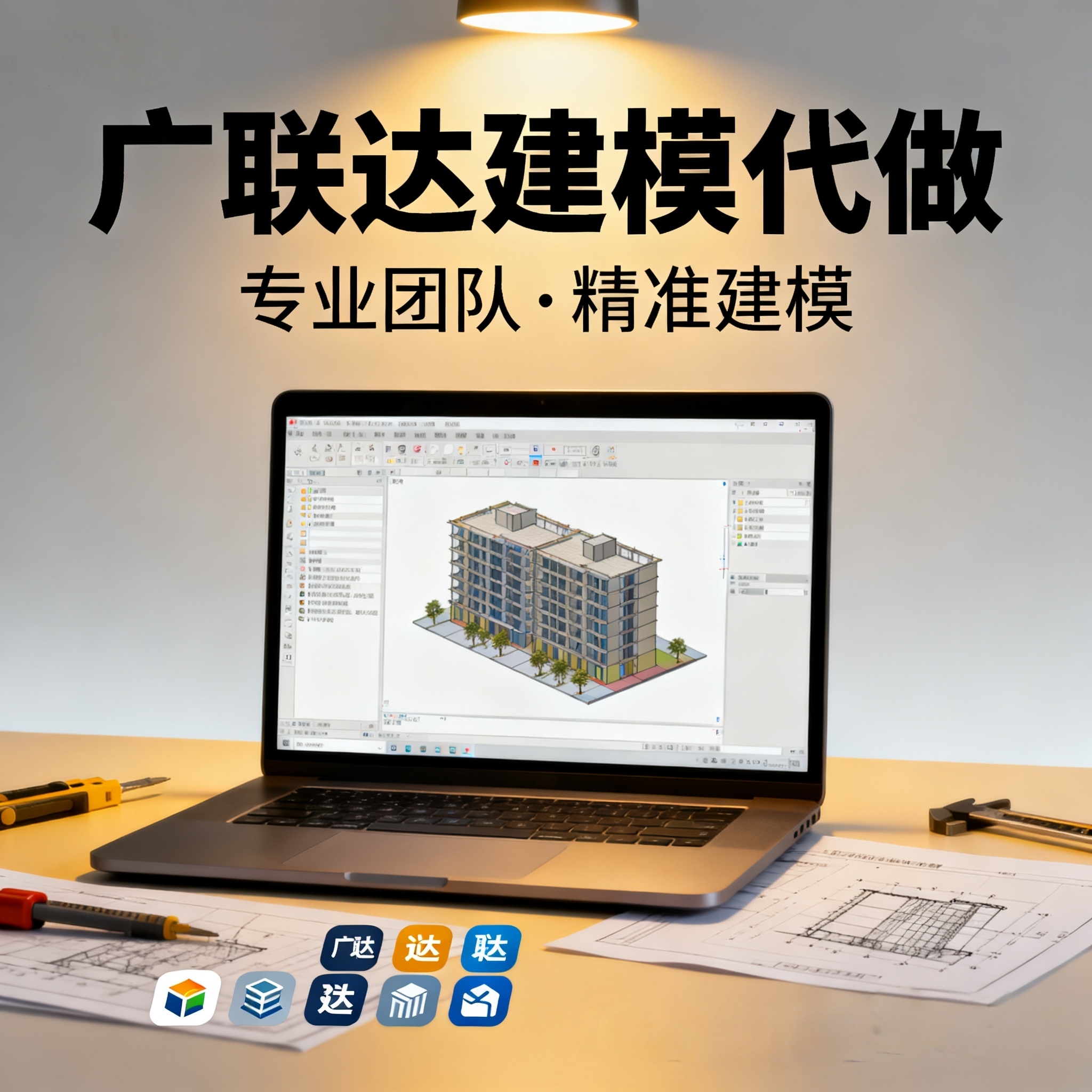 代做广联达土建安装建模算量市政园林精装修套清单定额组价算量