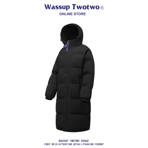 WASSUP TWO TWO冬季中长款羽绒服外套情侣装高级感中戏棉服棉袄子