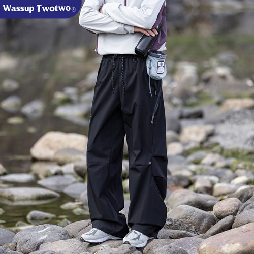 WASSUP TWO TWO户外运动工装裤春季新款防水耐磨轻盈宽松休闲长裤