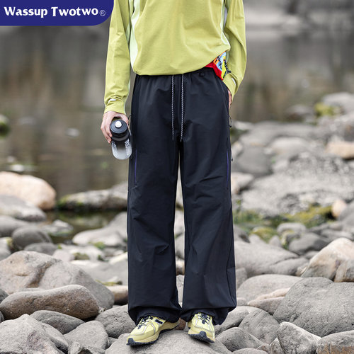WASSUP TWO TWO山系户外机能轻量化耐磨工装裤男宽松多口袋休闲裤