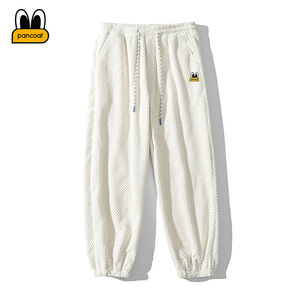 PANCOAT 春秋日系束脚加绒长裤潮牌百搭休闲裤秋季潮流情侣裤子男