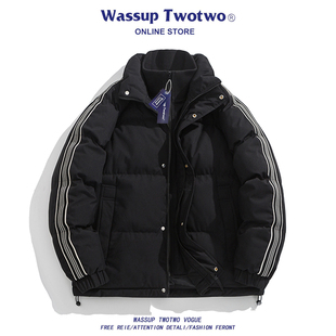 防寒面包服 TWO羽绒棉服外套宽松棉袄加绒加厚棉衣男款 WASSUP TWO
