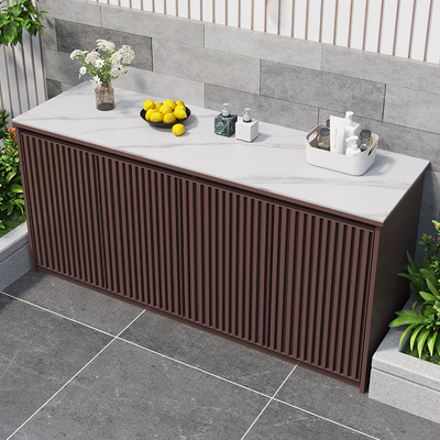 户外铝合金岩板洗衣一体柜子储物