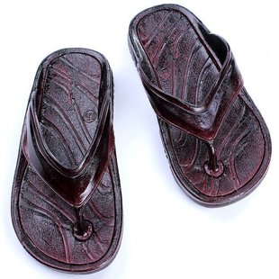 flops人字漆皮素面油拖鞋 潮流夹脚中老年台湾flip 夏经典 复古男士