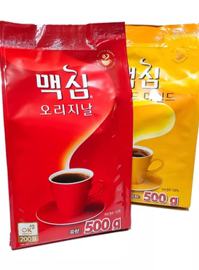 东西maxim麦可馨原味麦馨纯咖啡粉袋500g摩卡韩国进口速溶颗粒粉