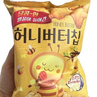 韩国海太蜂蜜黄油薯片60g韩国零食网红膨化酥脆甜味办公室小吃
