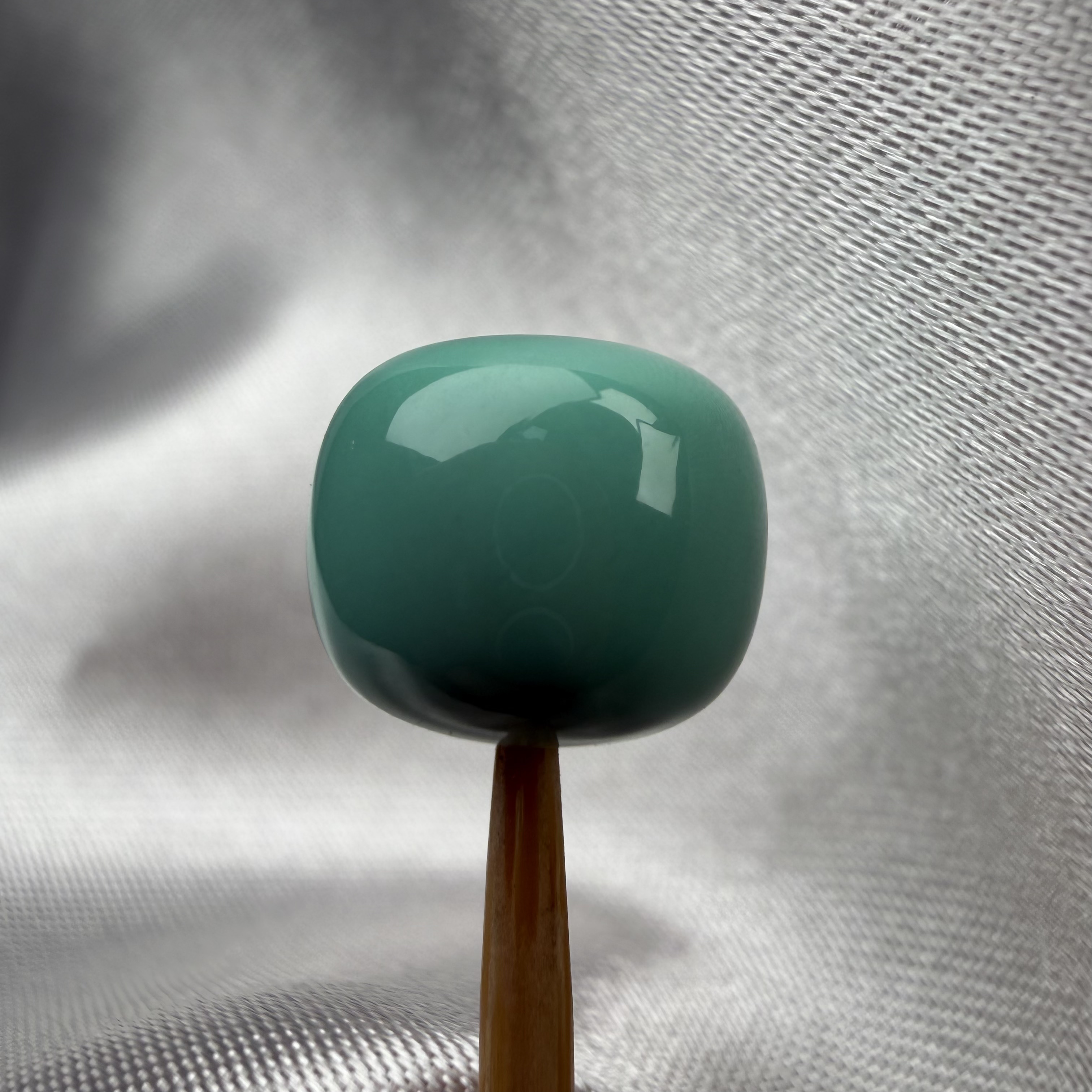 绿松石老型9.6mm高8.2mm湖北原矿果冻料墩子隔珠干料无水无油配饰