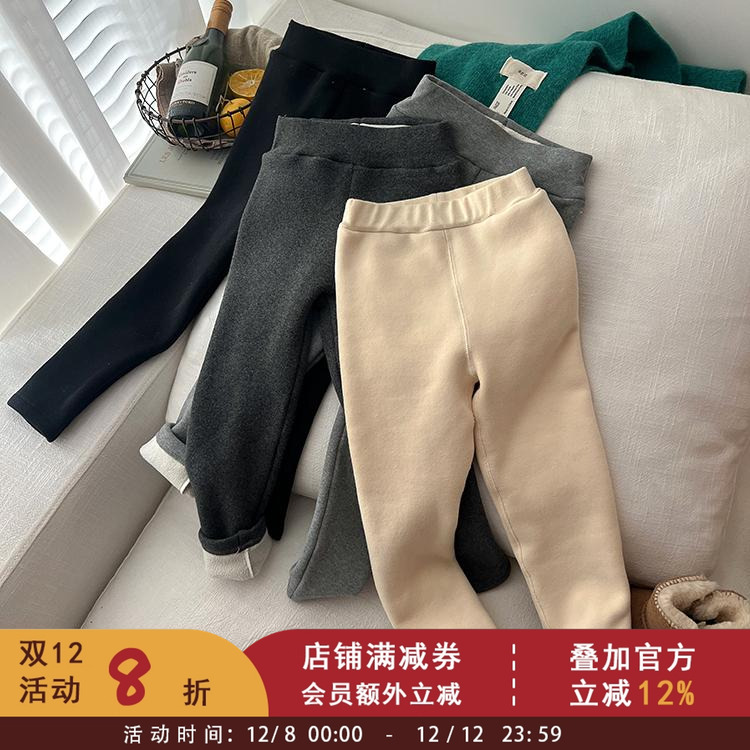 一条过冬棉裤~儿童加厚加绒打底裤冬季新款女童长裤宝宝保暖裤子