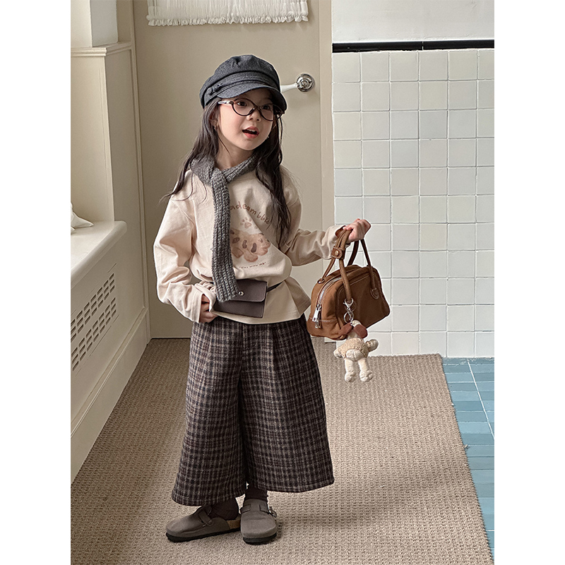 依依妈女童加厚保暖280g奥粒绒卡通可爱小狗打底衫儿童长袖上衣冬