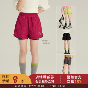 儿童轻薄假两件宽松运动裤 新款 潮 夏装 依依妈女童休闲户外速干短裤