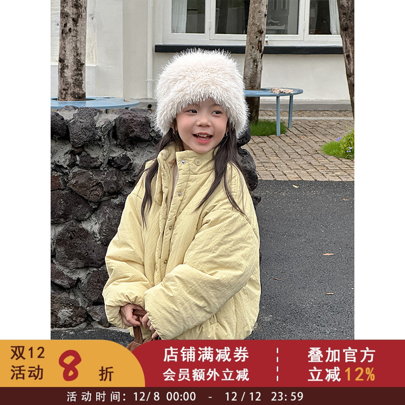 依依妈儿童加厚夹棉保暖棉服女童防风立领棉衣棉袄宝宝杜邦棉外套