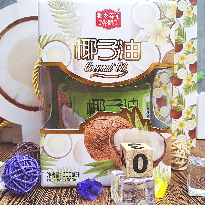 新品春光椰子油300ml压榨