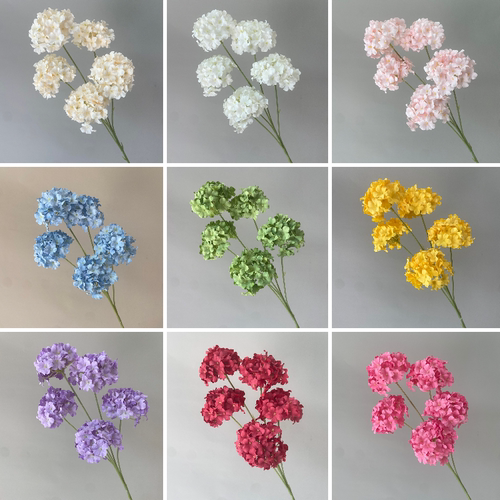 婚庆仿真花5头绣球婚礼花材