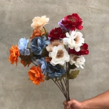 Реалистичные цветочные красные свадебные туфли, декоративные цветы, цвета шампанского