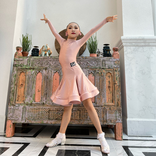 GW夏天季少儿拉丁舞服装女童标准规定服分体高级专业比赛演出考级