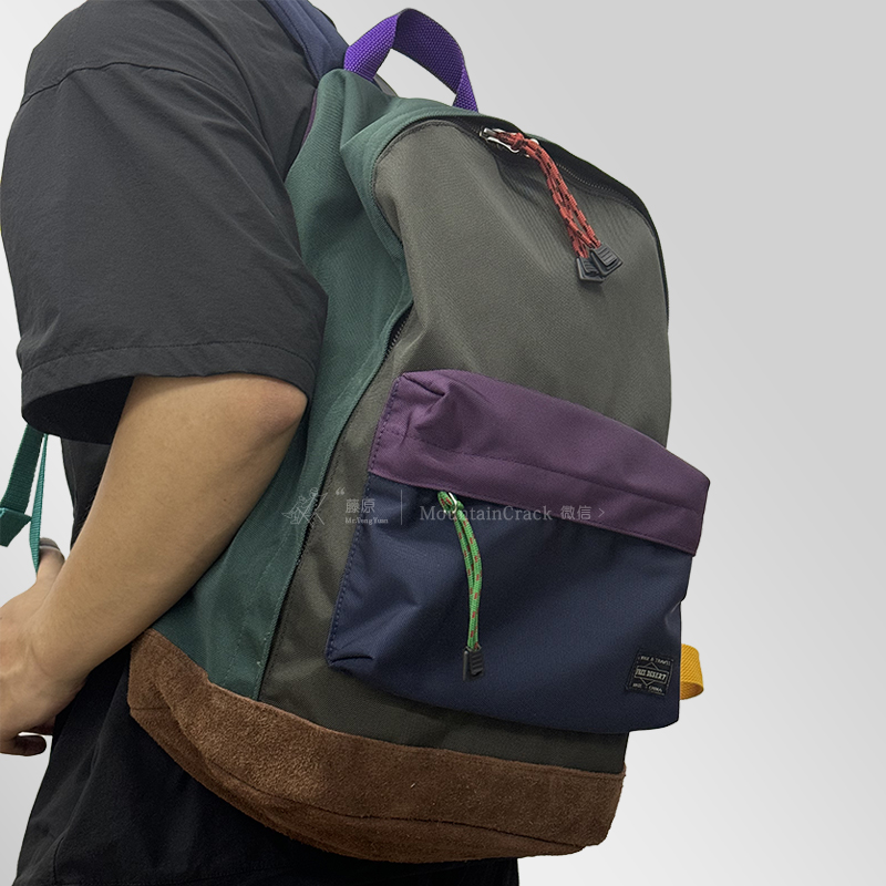 日系拼色防泼水双肩背包电脑包