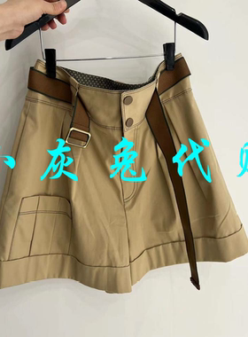 小灰兔正品代购新款高腰工装休闲短裤1100384-326653-