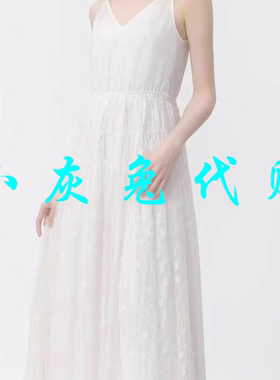 小灰兔正品2025夏新款V领吊带连衣裙5500493-2A10561-00