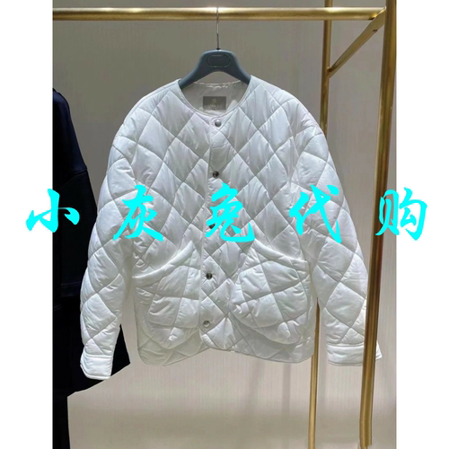 小灰兔代购新雪丽菱形格棉袄外衣冬款袄子5400730