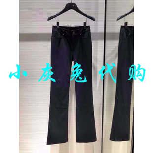 小灰兔正品 2051011 代购 1100112 001 直筒加绒微喇休闲裤 3折特卖