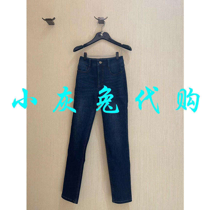 专柜牛仔裤百搭自然腰