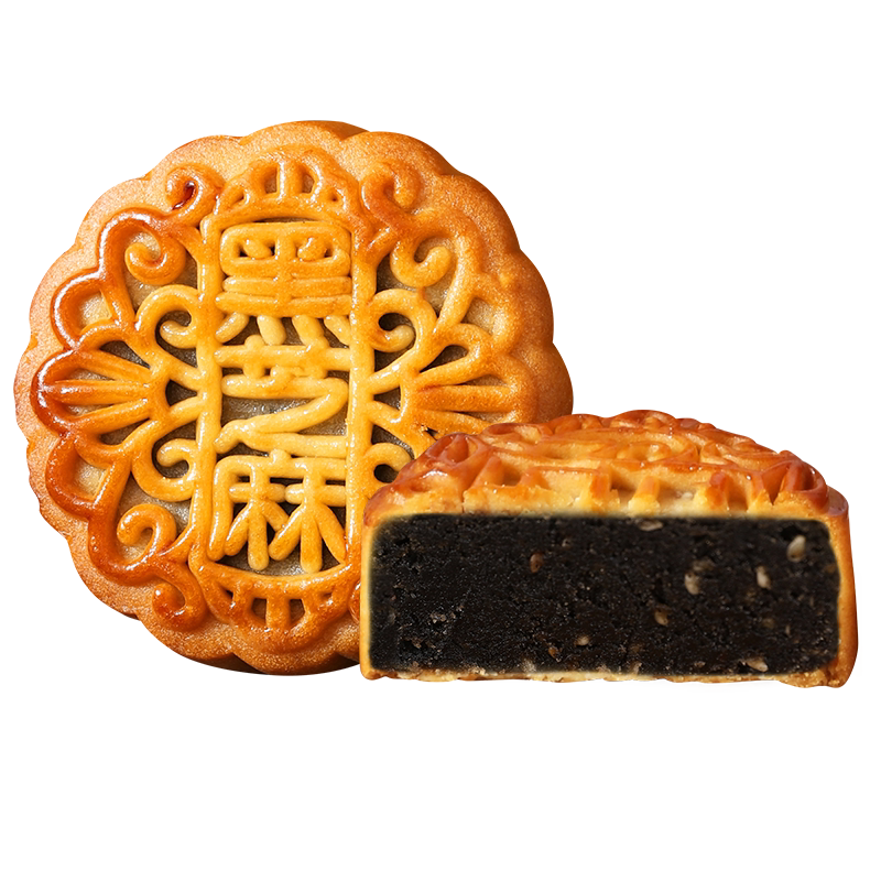 中秋节广式黑芝麻月饼