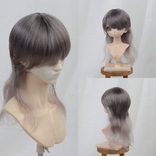 李氏越洋bjd假发狼尾马海毛发坯狼尾款圆顶不漏发