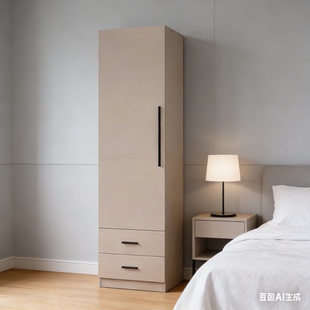 单门衣柜2米卧室儿童衣橱办公室成人立柜储物收纳阳台窄柜可定制