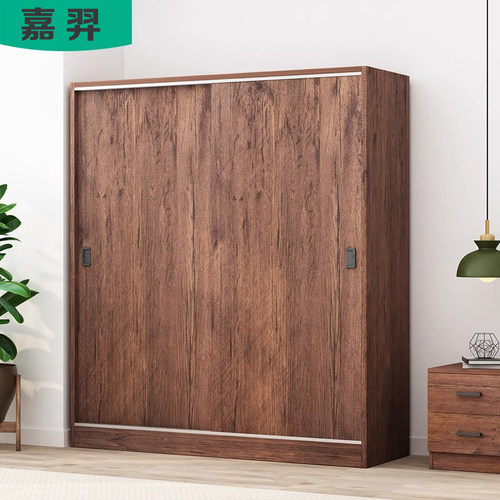 实木衣柜复古简约家用卧室经济型