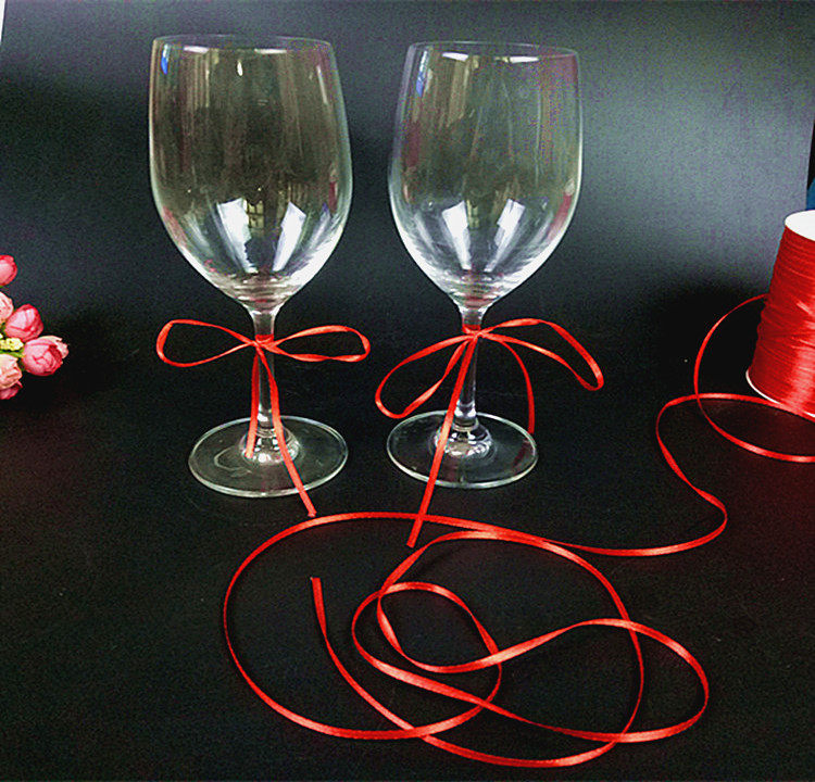 结婚用品扎气球红色丝带DIY缎绸带喜糖盒配件蝴蝶结绳子