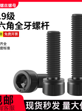 12.9级高强度内六角螺丝加长螺钉全牙杯头螺栓M3M5M6M8M10M24MM30