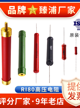 RI80耐高压电阻无感1W2W3W5W10W20欧50欧100欧200欧500欧姆1KJ1G