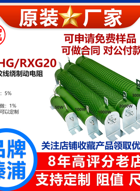 波纹线绕制动电阻刹车伺服负载大功率50W560R 590R 600R 620R欧 J