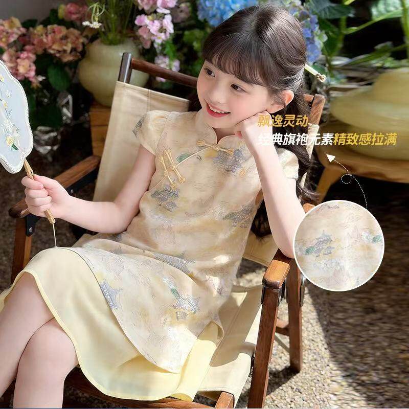 童夏季新中式汉服薄款公主裙