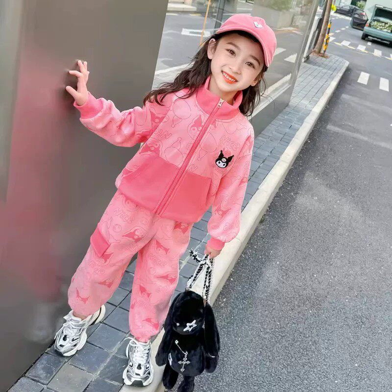 春秋女童库洛米休闲运动两件套
