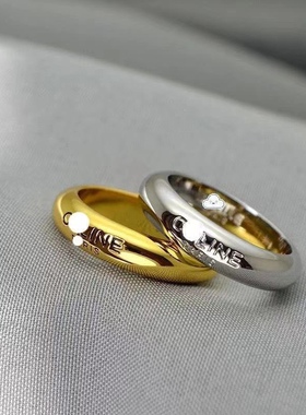 XYDZ 2023经典款Celi素圈字母指环高级感冷淡风百搭情侣戒指戒指